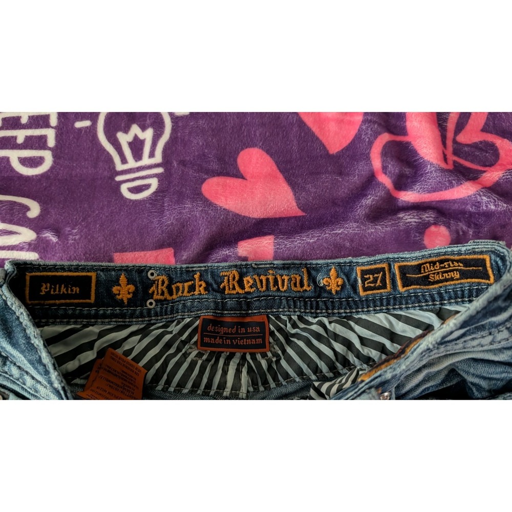 Rock Revival Jeans Women's Size 27 Pilkin Skinny Mid-rise Buckle - Picture 7 of 7